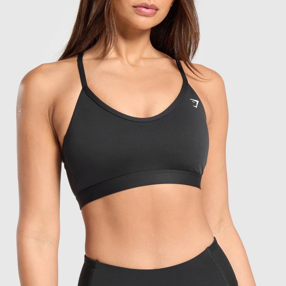 Gymshark Black V Neck Sports Bra
